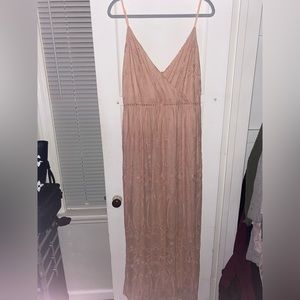 Dusty Rose Cami Lace Maxi Dress